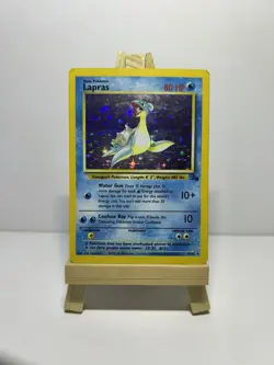 Pokemon TCG Lapras 10/62 Fossil Holo Card Vintage WOTC - Image 1