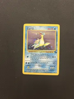 Lapras 10/62 | Base Set Fossil | Holo Pokemon Card LP - Image 1