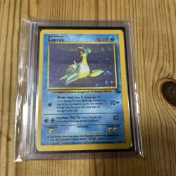 Pokemon Lapras Vintage Fossil Holo Card 10/62 Rare Collectible Nm - Image 1