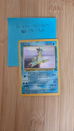 Lapras Holo Rare 10/62 Fossil Pokemon Card Unlimited LP - Image 1