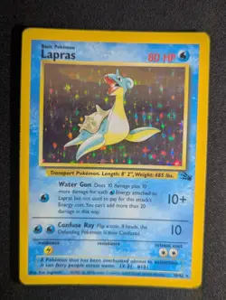 Lapras 10/62 - Holo Rare - Fossil - Pokemon Card - MP - Image 2