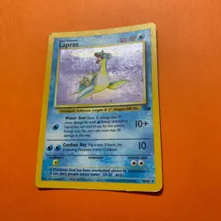 Lapras Holo Rare 10/62 Fossil Pokemon Card LP Original Rare WOTC 10/62 - Image 3