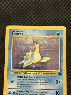 Lapras 10/62 | Base Set Fossil | Holo Pokemon Card MP - Image 3