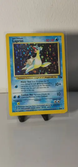 Lapras 10/62 Holo Fossil Pokemon Card MP (2) - Image 1