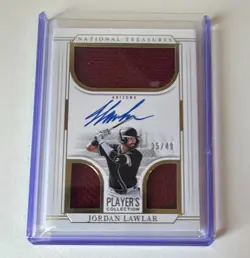Panini 2025 National Treasures Player's Collection Jordan Lawlar Auto Patch /49 - Image 1