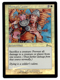 Martyr's Cause -- MTG (SP+/NM Quality FOIL) - Urza's Legacy - See scans!! - Image 1
