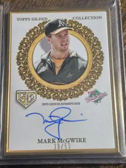 MARK MCGWIRE 2025 TOPPS GILDED COLLECTION Gold CHAMPIONS FRAMED AUTO #d 39/50 - Image 1