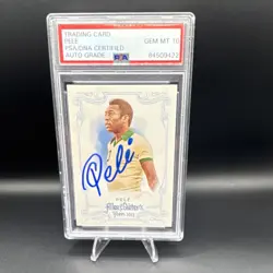 Topps 2013 Allen & Ginter Pele Autographed #130 PSA GEM MT 10 Brazil Soccer - Image 1