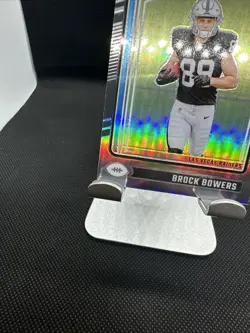 2024 Donruss Optic Silver Holo Rated Rookie RC Brock Bowers #215 Raiders - Image 5