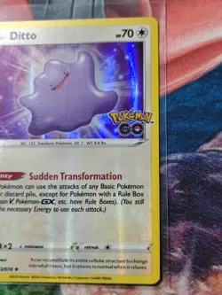Pokemon TCG Ditto 053/078 Holo Rare Pokemon GO Set English 2022 HP 70 - Image 3
