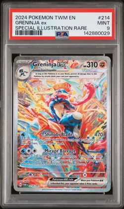 2024 POKEMON TWM EN-TWILIGHT MASQUERADE #214 GRENINJA EX PSA 9 - Image 1