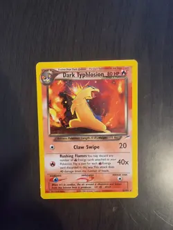 Pokemon TCG Dark Typhlosion Neo Destiny Rare Holo Card 10/105 - Image 1