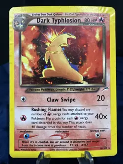 Dark Typhlosion 10/105 Neo Destiny Holo Rare Damaged Condition - Image 1