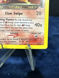 Dark Typhlosion 10/105 Neo Destiny Holo Rare Damaged Condition - Image 4
