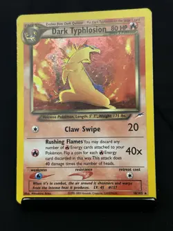 Pokemon TCG Dark Typhlosion Neo Destiny 10/105 Holo Rare Unlimited Lp - Image 1