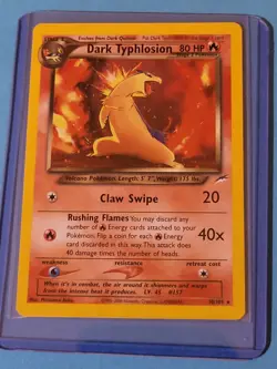 Pokemon TCG Dark Typhlosion 10/105 Neo Destiny Holo Rare English NM+ - Image 1