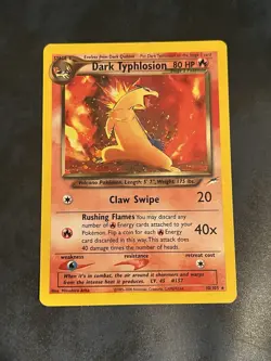 Pokemon TCG Dark Typhlosion Neo Destiny 10/105 Holo Unlimited Holo Rare LP - Image 1