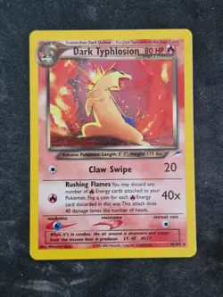 Pokemon TCG Dark Typhlosion Neo Destiny Rare Holo Card 10/105 - Image 1