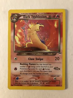 Pokemon TCG Dark Typhlosion Neo Destiny 10/105 - Holo Rare - Image 1