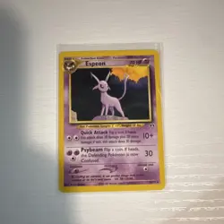 Pokemon TCG Espeon 20/75 Neo Discovery Rare Unlimited Regular English 2001 70 HP - Image 1