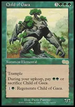 Child of Gaea - Light Play MTG Urza's Saga - Image 1