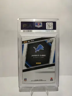 2023 Panini National Convention VIP - Jahmyr Gibbs #RC5 Black Gold /5 PSA 10 - Image 2