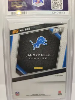 2023 Panini National Convention VIP - Jahmyr Gibbs #RC5 Black Gold /5 PSA 10 - Image 3