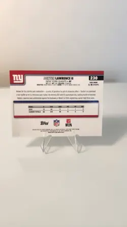 Topps Chrome Dexter Lawrence II Purple Refractor /75 #230 New York Giants NFL - Image 2