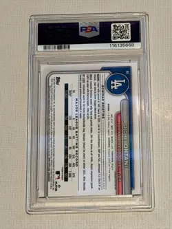 Shohei Ohtani 2024 Bowman Chrome M/B Blue Refractor 4/150 PSA GRADED 9, MINT - Image 2