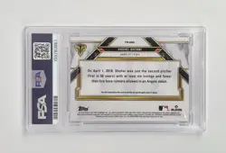 PSA GRADED 9 MINT #/36 PATCH 2021 Topps Triple Threads Relics Shohei Ohtani POP2 - Image 2