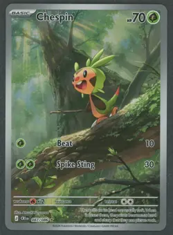 Chespin Pokemon ME04: Chaos Rising #087/086 Illustration Rare Holo NM - Image 1