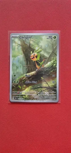 Chespin 087/086 Holo Illustration Rare Chaos Rising Pokemon Near Mint - Image 1