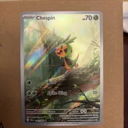 Pokemon Chespin Illustration Rare 087/086 Chaos Rising Holo Collector Card - Image 2