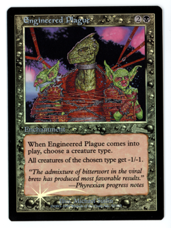 Engineered Plague - MTG (NM Quality FOIL) - Urza's Legacy - See pics/scans! - Image 1