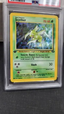 1999 SCYTHER 1ST EDITION HOLO RARE JUNGLE POKEMON TCG PSA 6 EX-MINT #10/64 - Image 4