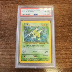 1999 POKEMON JUNGLE #10 SCYTHER-HOLO PSA 6 - Image 1