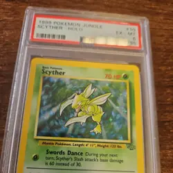 1999 POKEMON JUNGLE #10 SCYTHER-HOLO PSA 6 - Image 2