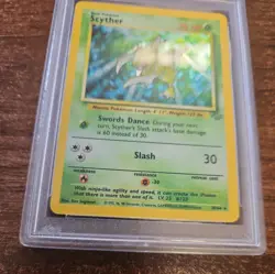 1999 POKEMON JUNGLE #10 SCYTHER-HOLO PSA 6 - Image 3
