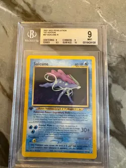 Suicune Beckett 9 Pokemon Card 27/64 Neo Revelation Rare 2001 MINT Condition - Image 1