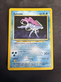 Pokemon Neo Revelation Suicune TCG 27/64 Rare Non-Holo Card LP Condition - Image 1
