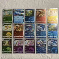 Pokemon 15-Card Lot Eevee-lution Reverse Holo Cards - NM - Image 1