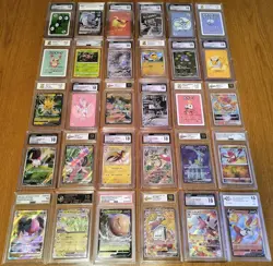 HUGE Lot 30 GEM MINT 10 Graded Pokemon Cards CGC PSA AGS Z/PYXIS BCCG ASTRA Etc. - Image 1
