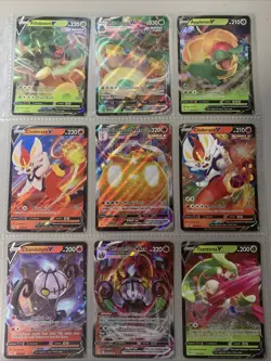 Pokemon TCG SWSH: Fusion Strike V & VMAX Lot of 9 Cards - Full Art Holo Lot NM - Image 1