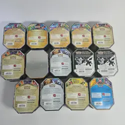 Pokemon TCG Assorted Empty Storage Tins Lot X 14 2011 to 2018 No Cards Included - Image 2