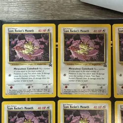 Pokemon Black Star Promo #18 Team Rocket's Meowth (LOT OF 12 CARDS) MP-NM Range - Image 2