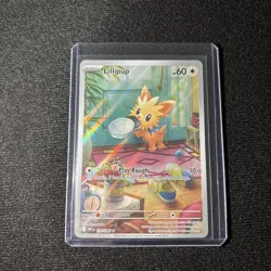 Lillipup 154/086 Illustration Rare, White Flare, Full Art Holo, Pokemon TCG, NM - Image 1