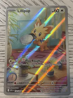 Lillipup Illustration Rare NM 154/086 Scarlet & Violet White Flare Pokemon TCG - Image 1