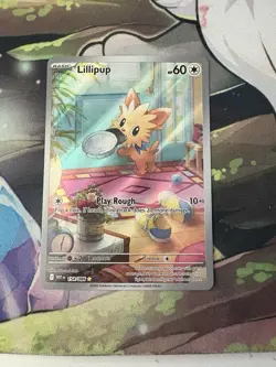 Lillipup 154/086 Illustration Rare, White Flare, Full Art Holo, Pokemon TCG, NM - Image 1