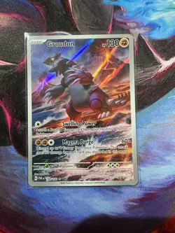 Groudon 199/182 Paradox Rift Illustration Rare Pokemon TCG NM+ - Image 1
