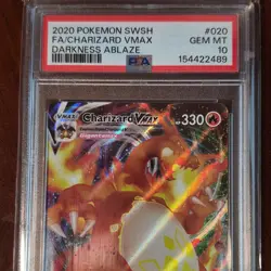 2020 Pokemon SWSH Darkness Ablaze Charizard VMAX #020/189 PSA 10 - Image 2